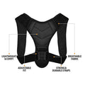 Adjustable back support belt for upper back and shoulder support