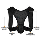 Adjustable back support belt for upper back and shoulder support
