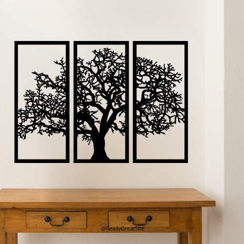 3D wooden tree wall art for home wall decoration