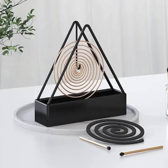 Iron Mosquito Coil Holder - Triangle Shape Stand