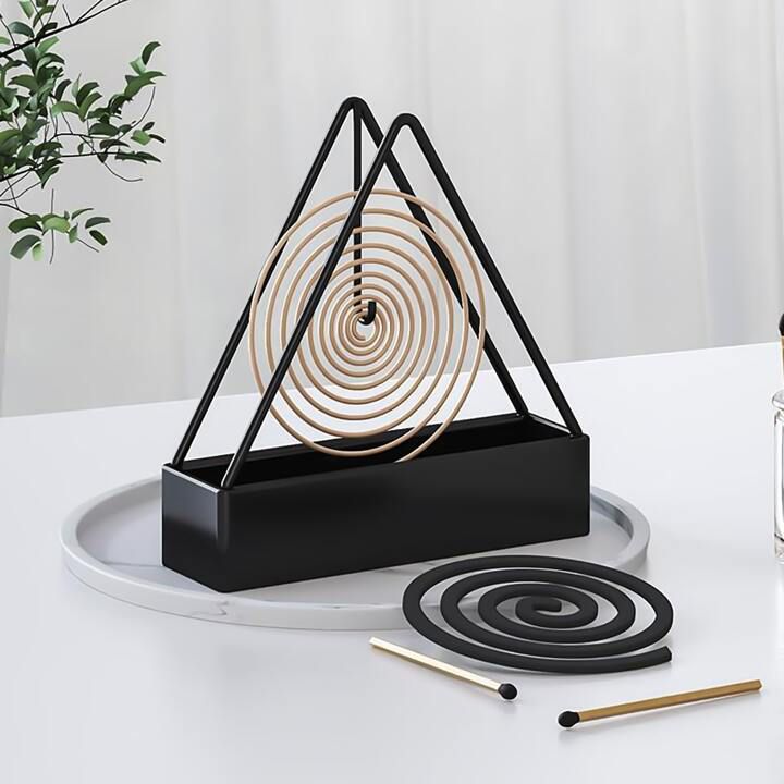Iron Mosquito Coil Holder - Triangle Shape Stand