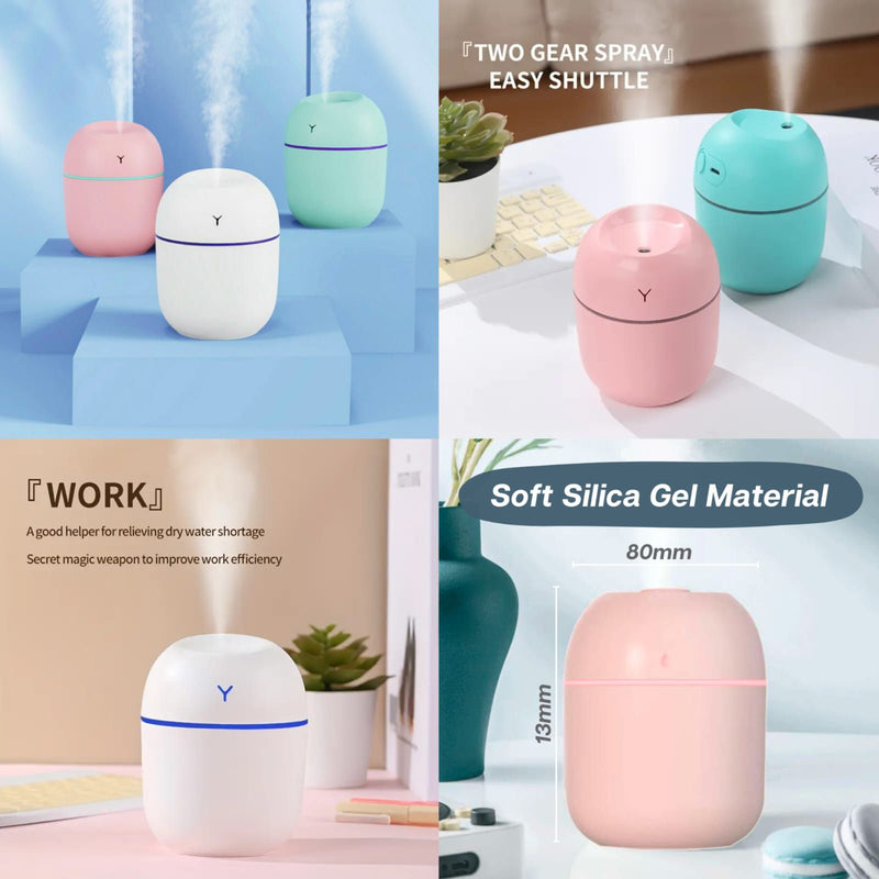 Mini USB air humidifier and cool mist diffuser for home and office