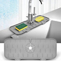 Silicone kitchen faucet splash guard and sink mat