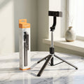 4 in 1 selfie stick with tripod Bluetooth remote and light