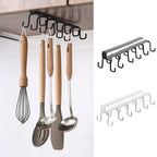 10 hook under cabinet hanging rack for mugs and kitchen storage