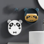 Cute panda wall mounted soap holder for bathroom and kitchen